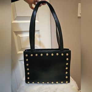 Vintage Gianni Versace Black Leather Bag
